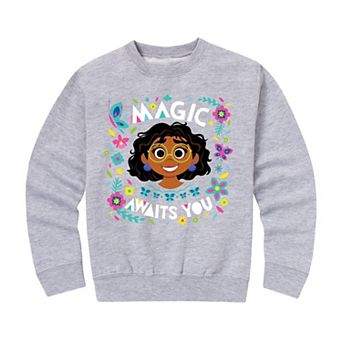Disney's Encanto Boys 8-20 Magic Awaits You Crew Fleece Sweatshirt