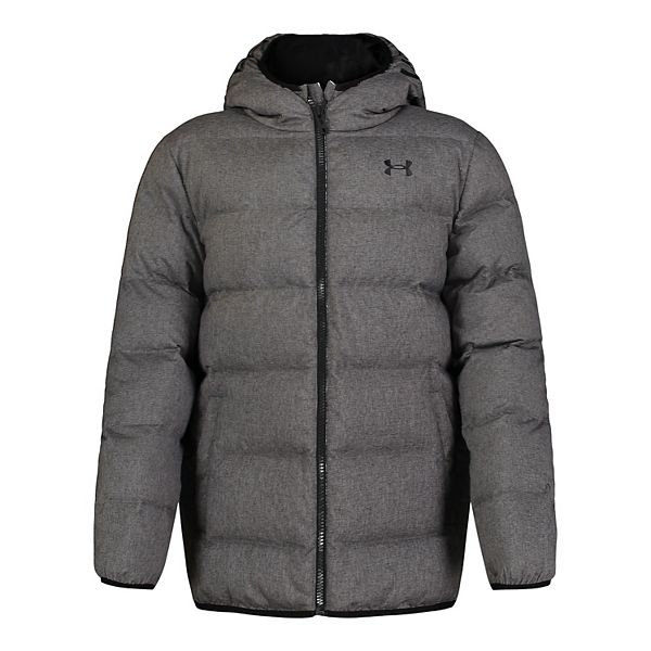 Boys 4-20 Under Armour Hooded Pronto Puffer Jacket - Pitch Gray (4)