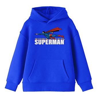 Boys 8-20 Superman Hero Flying Above Graphic Hoodie
