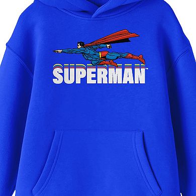 Boys 8-20 Superman Hero Flying Above Graphic Hoodie