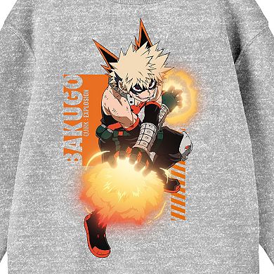 Boys 8-20 My Hero Academia Bakugo Long Sleeve Graphic Tee
