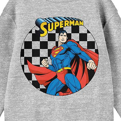 Boys 8-20 Superman Character with Logo Long Sleeve Graphic Tee
