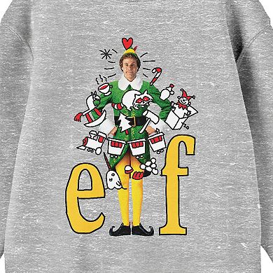 Boys 8-20 Elf Doodle on Buddy Long Sleeve Graphic Tee