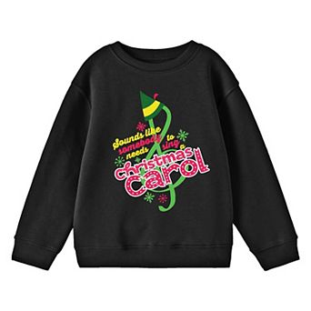 Boys 8-20 Elf "Sounds Like SomebodyNeeds to Sing a Christmas Carol" Long Sleeve Graphic Tee