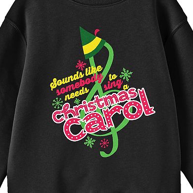 Boys 8-20 Elf "Sounds Like SomebodyNeeds to Sing a Christmas Carol" Long Sleeve Graphic Tee