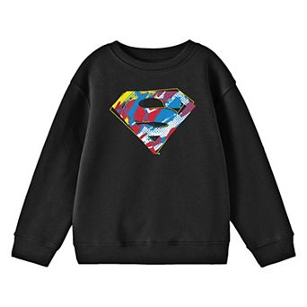 Boys 8-20 Superman Paint Splatter Logo Long Sleeve Graphic Tee