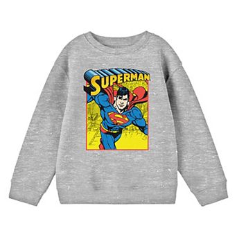 Boys 8-20 Superman Flying Above City Long Sleeve Graphic Tee