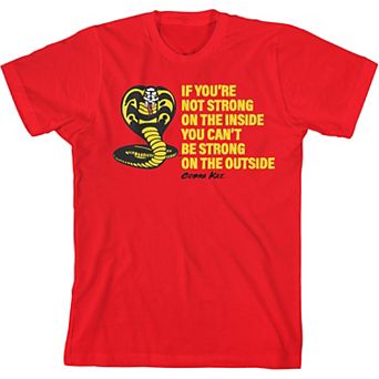 Boys 8-20 Cobra Kai If You're Not Strong on the Inside Graphic Tee