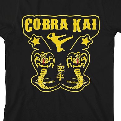 Boys 8-20 Cobra Kai Double Yellow Cobra Graphic Tee