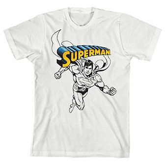 Boys 8-20 Superman Line Art Graphic Tee