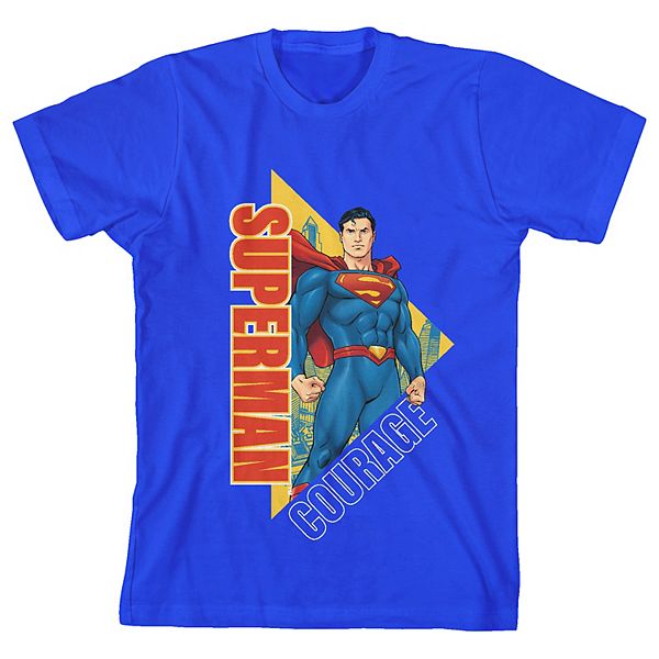 Boys 8-20 Superman Courage Text Graphic Tee