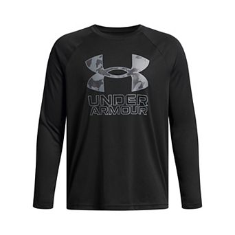 Boys 8-20 Under Armour Tech™ Logo Print Long Sleeve Graphic Tee in Regular & Husky
