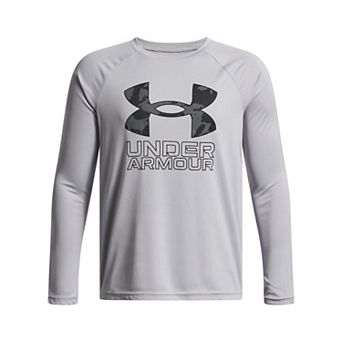 Boys 8-20 Under Armour Tech™ Logo Print Long Sleeve Graphic Tee in Regular & Husky