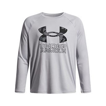 Boys 8-20 Under Armour Tech™ Logo Print Long Sleeve Graphic Tee in Regular & Husky