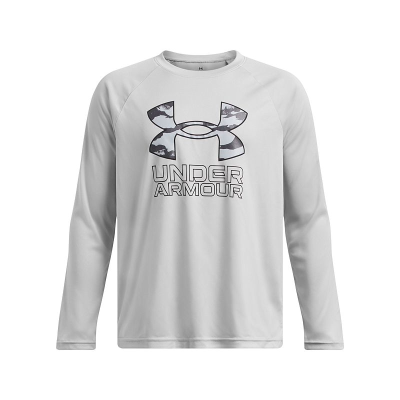 Boys 8-20 Under Armour Tech™ Logo Print Long Sleeve Graphic Tee in Regular & Husky