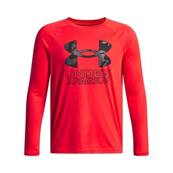 Boys 8-20 Under Armour Tech™ Logo Print Long Sleeve Graphic Tee in Regular & Husky