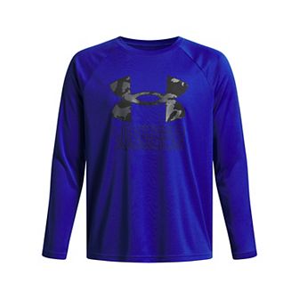 Boys 8-20 Under Armour Tech™ Logo Print Long Sleeve Graphic Tee in Regular & Husky
