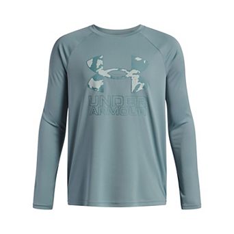 Boys 8-20 Under Armour Tech™ Logo Print Long Sleeve Graphic Tee in Regular & Husky