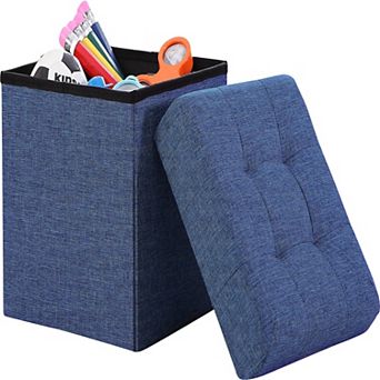Ornavo Home Foldable Tufted Long Bench Storage Ottoman