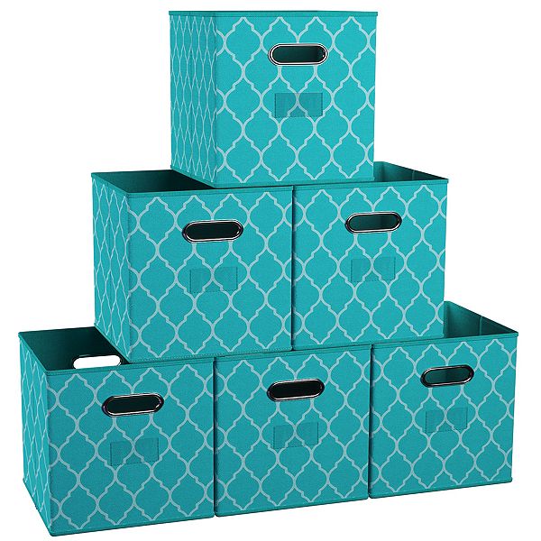 Ornavo Home Lattice Foldable Storage Cube Bin with Dual Handles