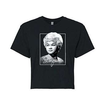 Juniors' Etta James Graphic Crop Tee