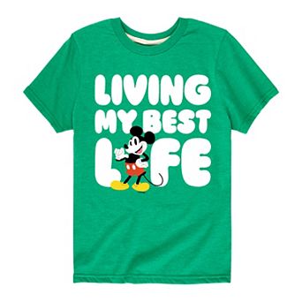 Disney's Mickey Mouse Boys 8-20 Living Best Life Graphic Tee