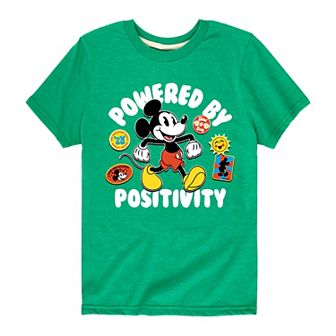 Disney's Mickey Mouse Boys 8-20 Powered By Positivity Graphic Tee