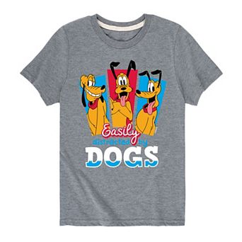 Disney's Pluto Boys 8-20 Easily Distracted By Dogs Graphic Tee