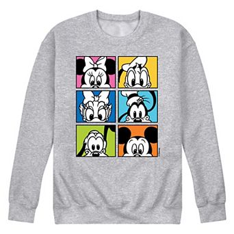 Disney's Mickey Friends Grid Men's Fleece Sweatshirt