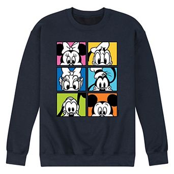 Disney's Mickey Friends Grid Men's Fleece Sweatshirt