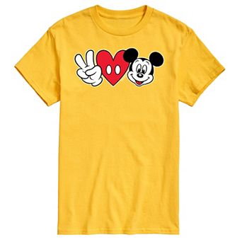 Disney's Mickey Mouse Men's Peace Love Mickey Graphic Tee