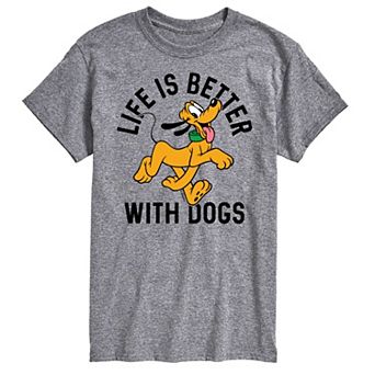 Disney's Men's Life Better With Dogs Graphic Tee