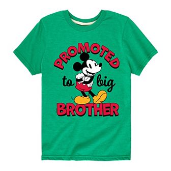 Disney's Mickey Mouse Boys 8-20 Promoted Big Brother Graphic Tee