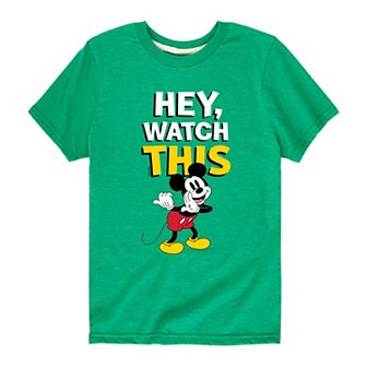 Disney's Mickey Mouse Boys 8-20 Watch This Graphic Tee