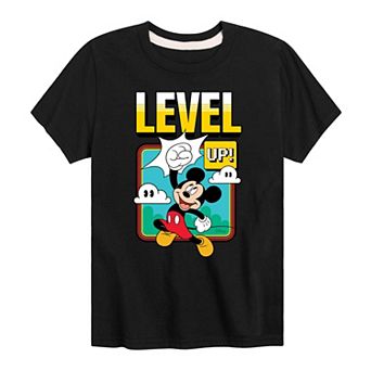 Disney's Mickey Mouse Boys 8-20 Level Up Gamer Graphic Tee