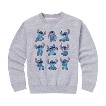 Disney's Lilo & Stitch Boys 8-20 Poses Grid Graphic Fleece Pullover