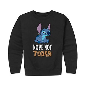 Disney's Lilo & Stitch Not Today Graphic Fleece Pullover