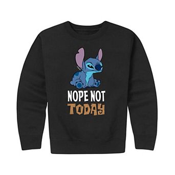 Disney's Lilo & Stitch Not Today Graphic Fleece Pullover