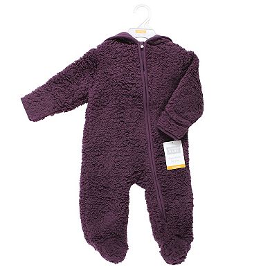 Hudson Baby Faux Shearling Bunting 1pk, Purple