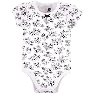Hudson Baby Infant Girl Cotton Bodysuits, Toile 3-Pack