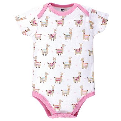 Hudson Baby Infant Girl Cotton Bodysuits 5pk, Little Llama