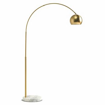 Brightech Olivia 75" Led Contemporary Arc Floor Lamp With Marble Base