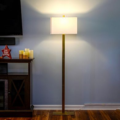 Brightech Stella 60" Led Standing Floor Lamp With Rectangular Shade