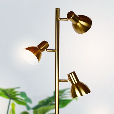 Ethan LED Floor Lamp - Brass