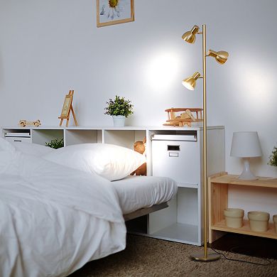 Ethan LED Floor Lamp - Brass