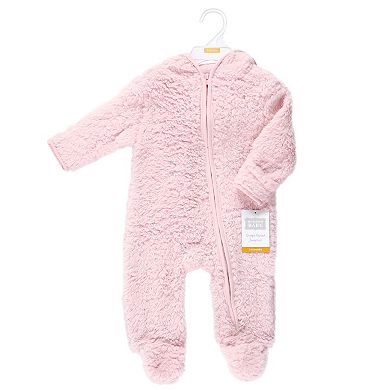 Hudson Baby Faux Shearling Bunting 1pk, Light Pink