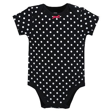 Hudson Baby Infant Girl Cotton Bodysuits, Mommy Latte