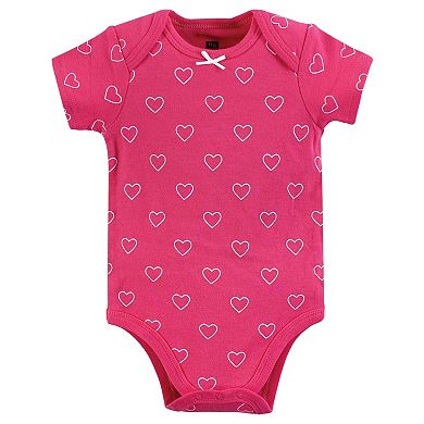 Hudson Baby Infant Girl Cotton Bodysuits, Mommy Latte