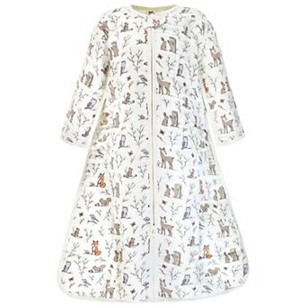 Hudson Baby Infant Girl Long Sleeve Muslin Sleeping Bag, Wearable Blanket, Sleep Sack, Enchanted Forest