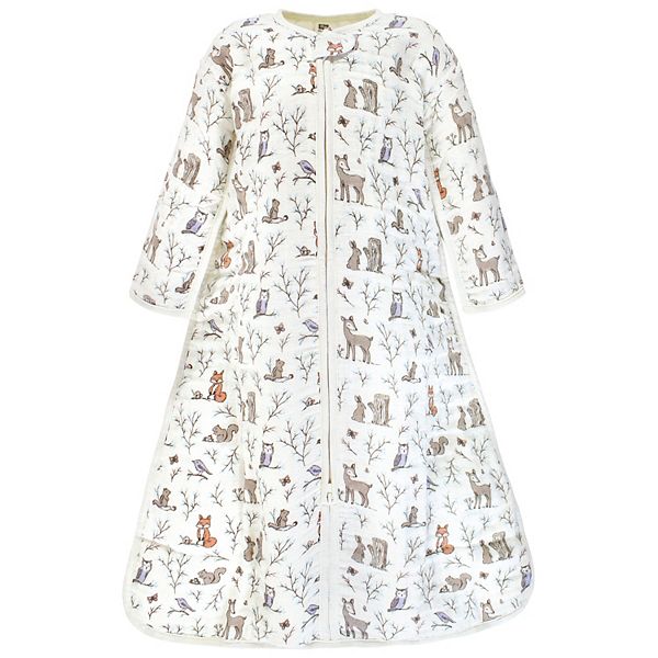 Hudson Baby Infant Girl Long Sleeve Muslin Sleeping Bag, Wearable